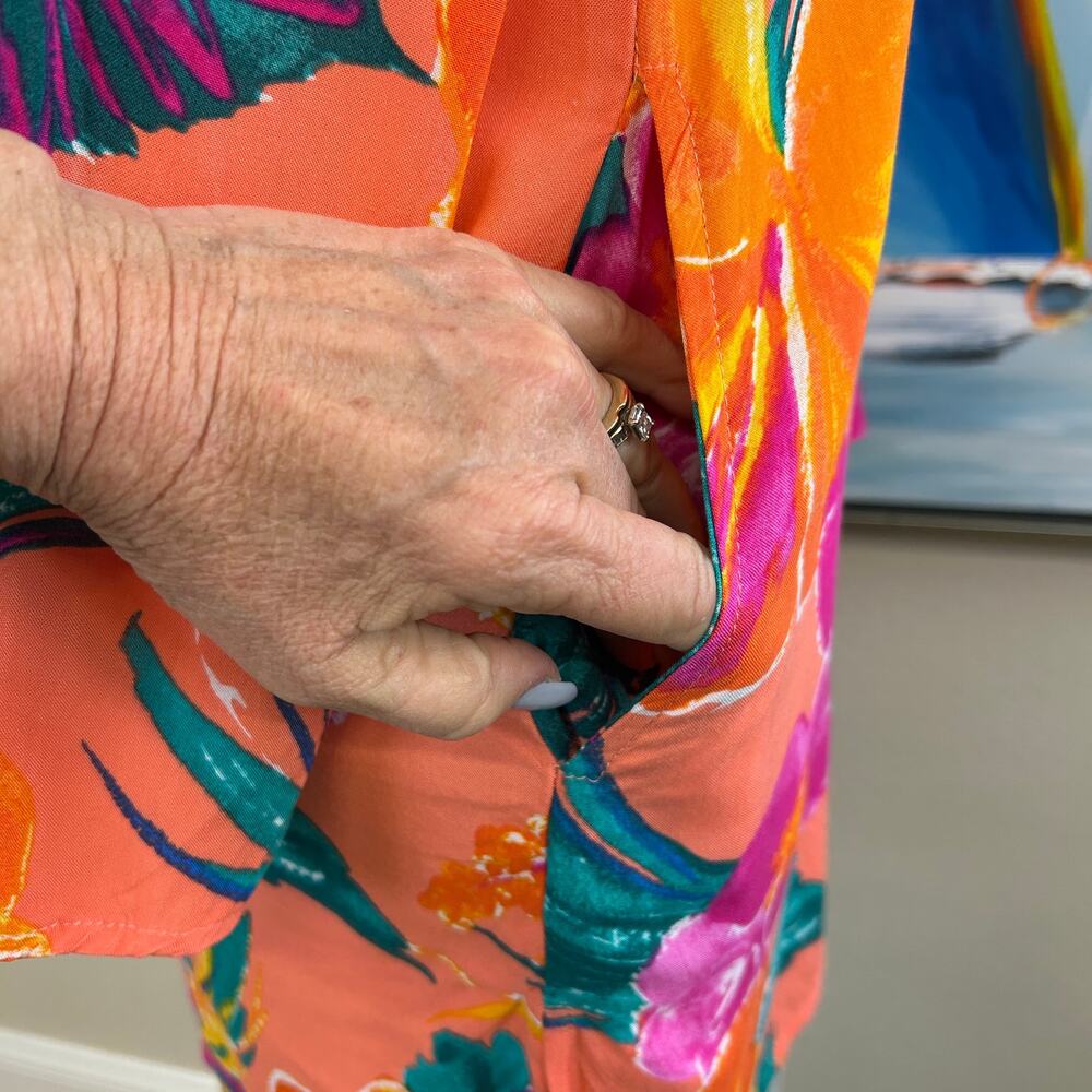 La Blanca Swim Cover up Size XS Multicolor bold tropical print - Picture 5 of 8
